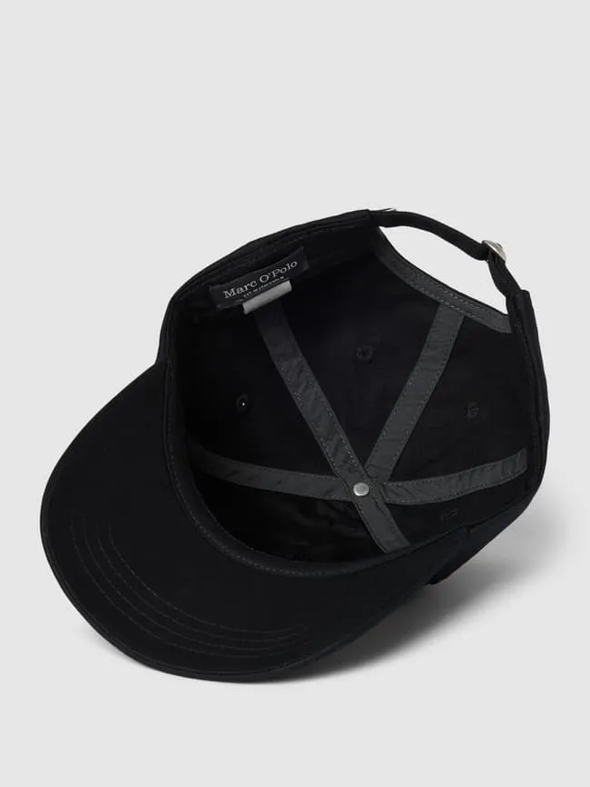 Baseball cap with sewn-on Marc O'Polo label, black