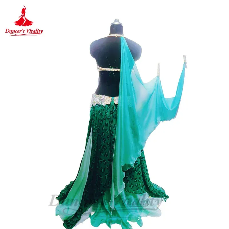 Bellydance Costume Set for Women Senior AB Stones Bra Top belt 2pcs Customsized Adult Child Oriental Belly Dancing Bra Set