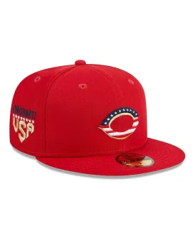 Cincinnati Reds Men's Red Hat July 4, 2023 59FIFTY. New Era