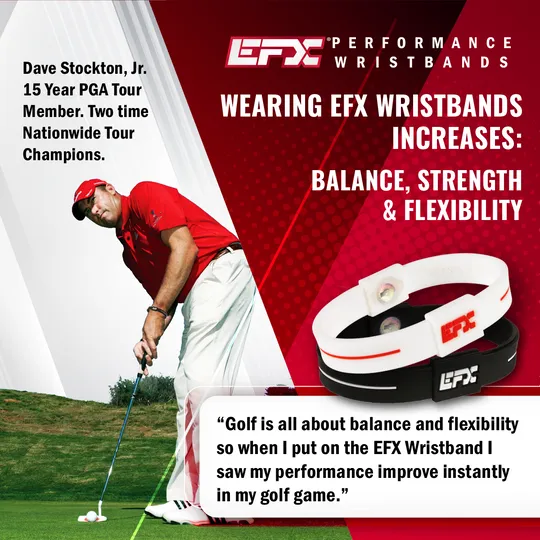 EFX PERFORMANCE Silicone Oval Wristband - Black / Red