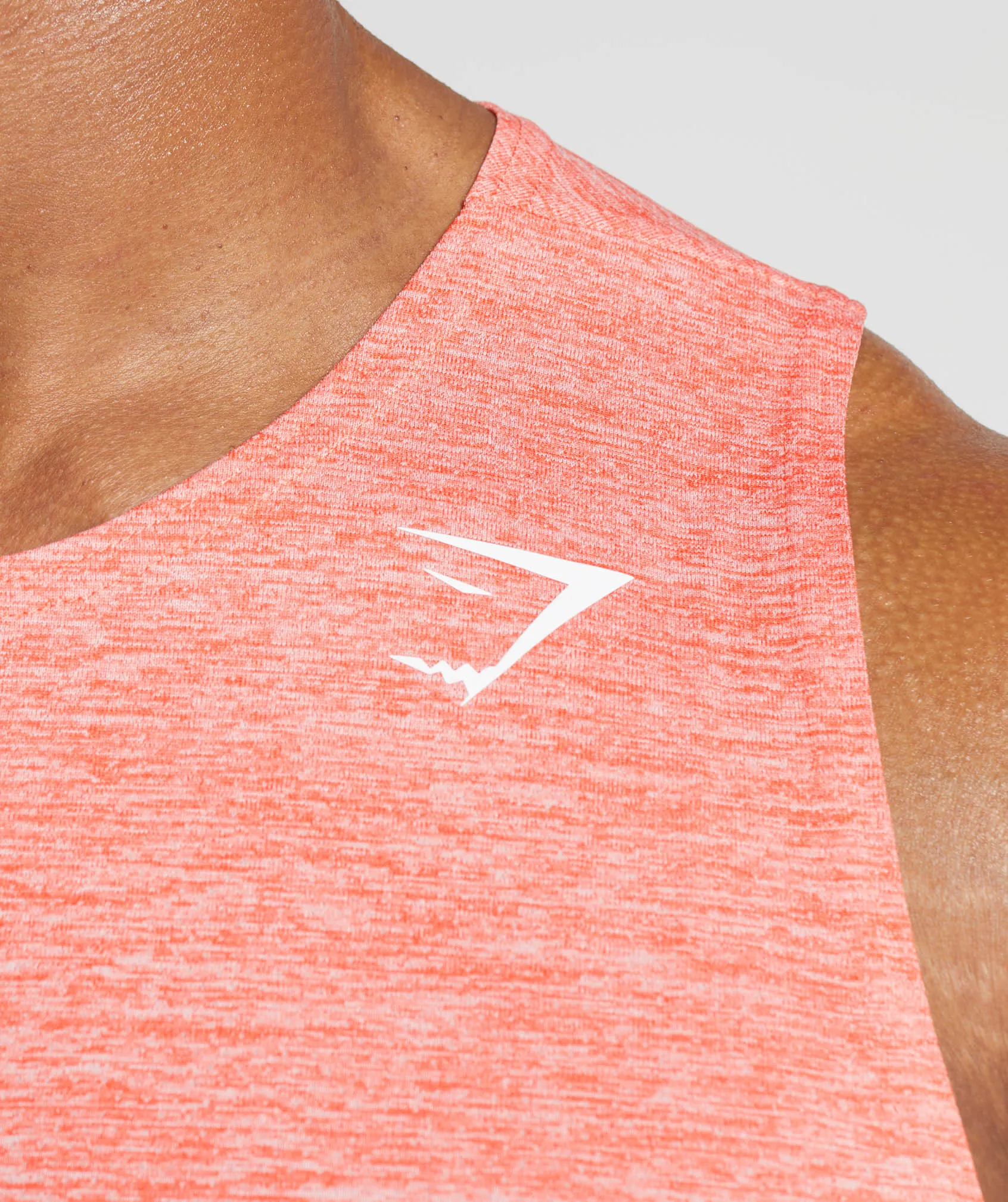 Gymshark Arrival Marl Tank - Orange/White Marl