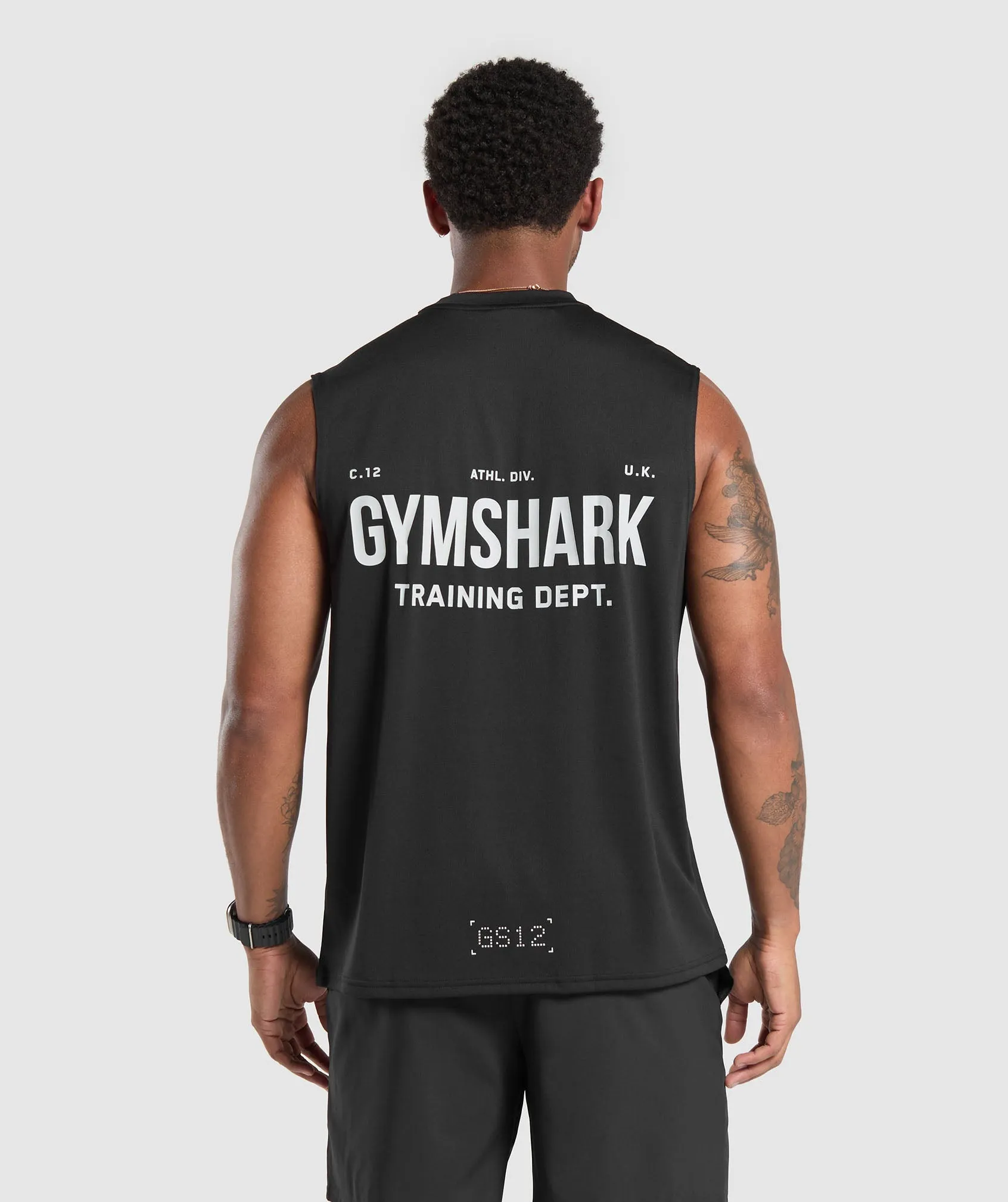 Gymshark Training Department Cut Off Tank - Black