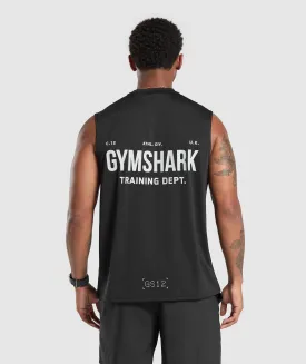 Gymshark Training Department Cut Off Tank - Black