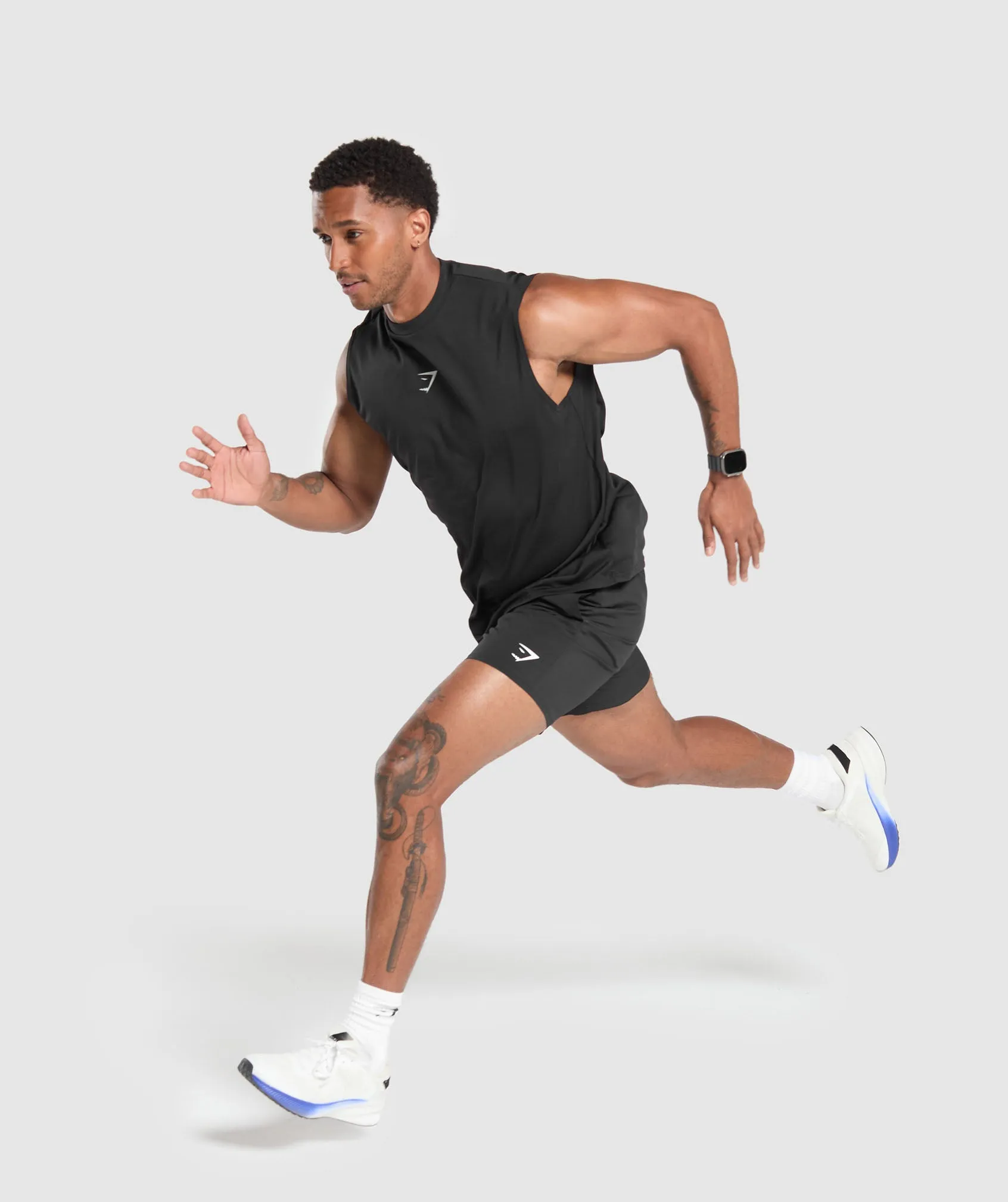 Gymshark Training Department Cut Off Tank - Black