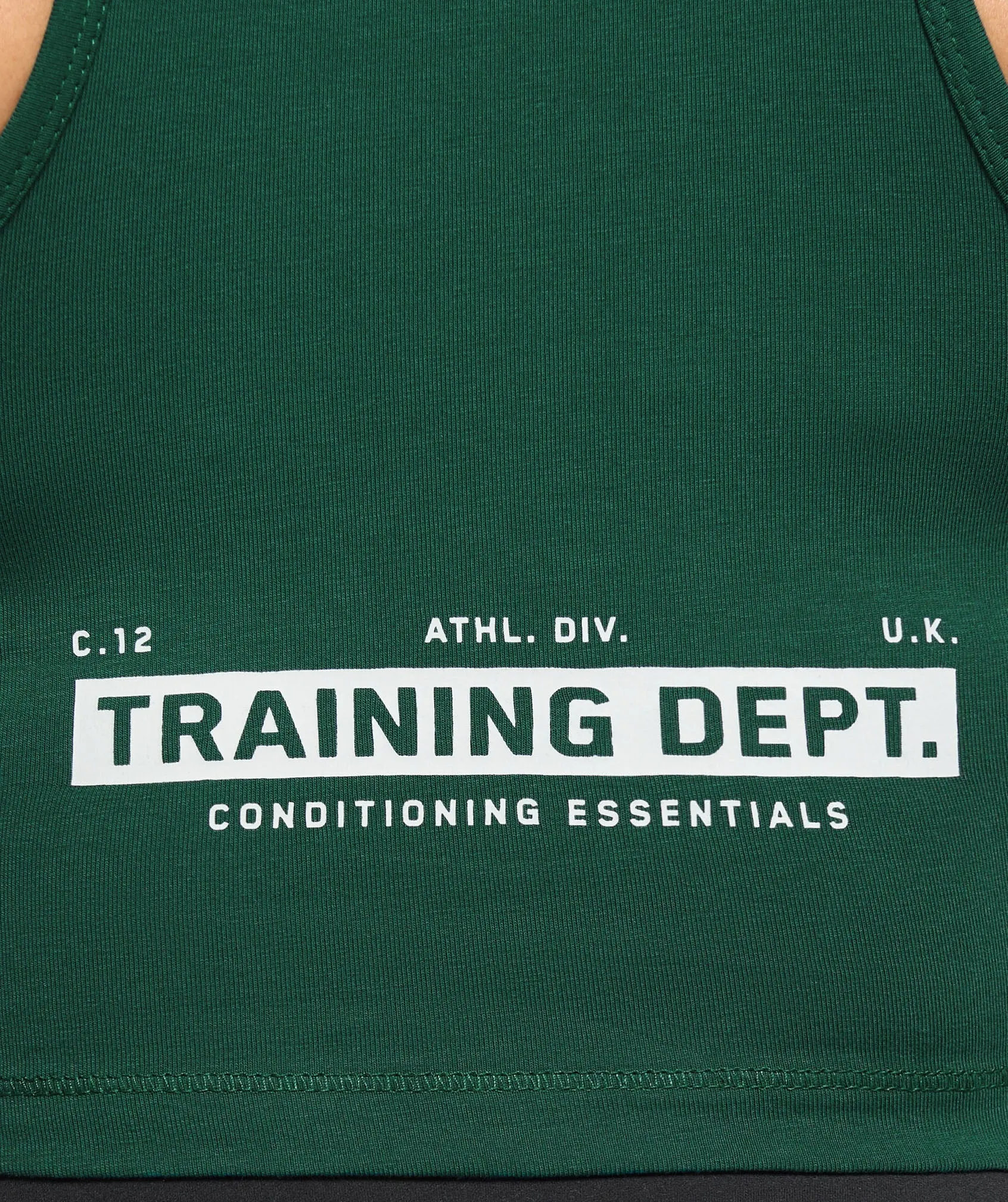 Gymshark Training Department Graphic Cropped Tank - Conditioning Green