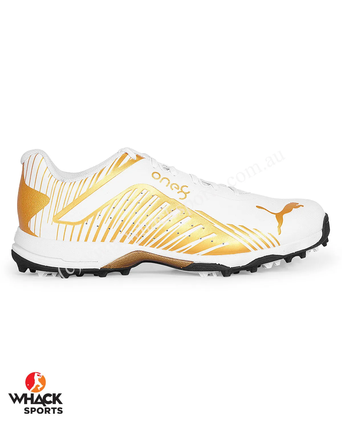 Puma 22 FH - Rubber Cricket Shoes - White/Gold