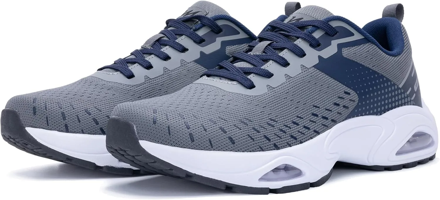 Quseek Mens Athletic Running Shoes Tennis Walking Sneakers Lightweight Breathable for Gym Jogging Sports US 7-13