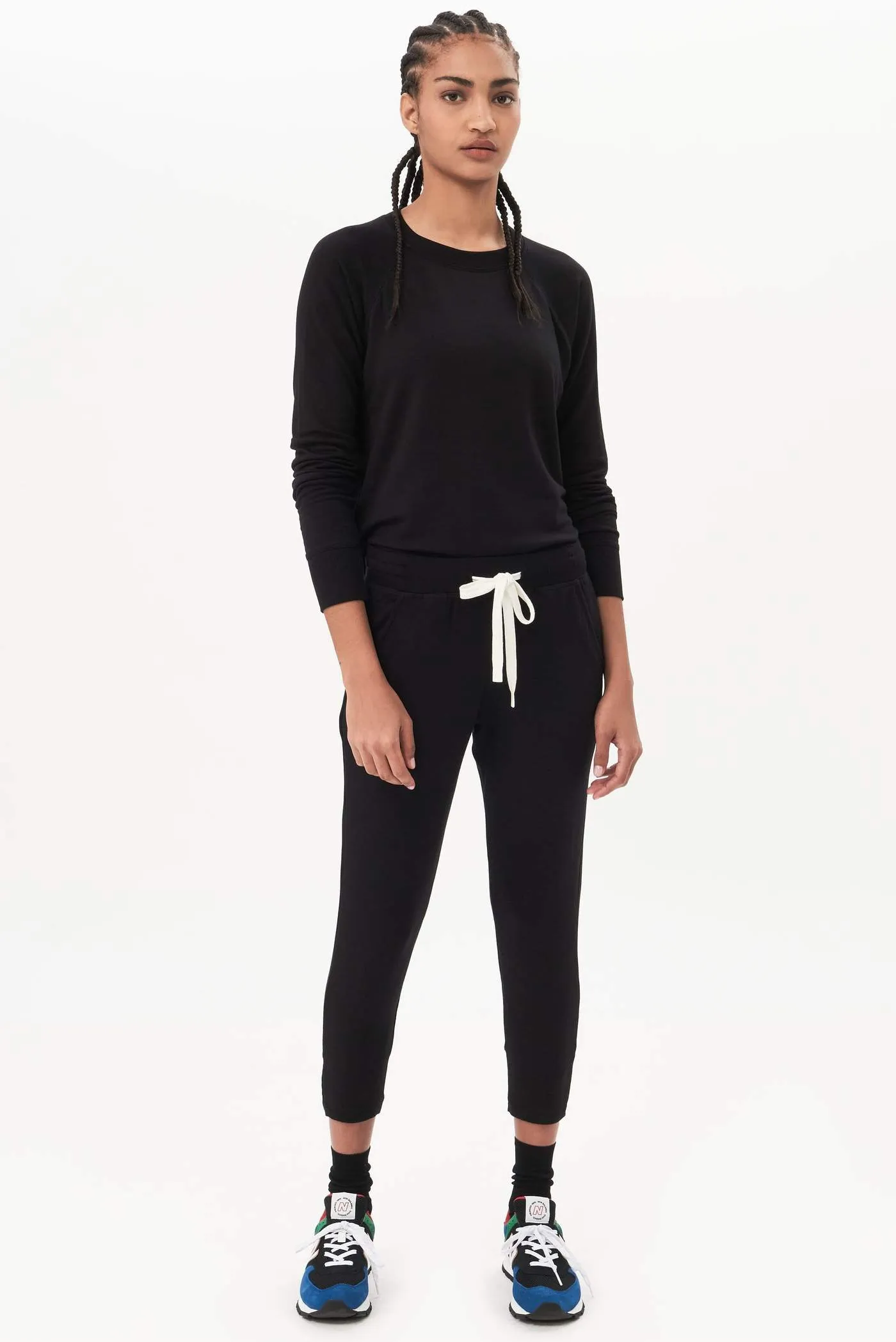 Splits59 Warm Up Long Sleeve Sweater in Black