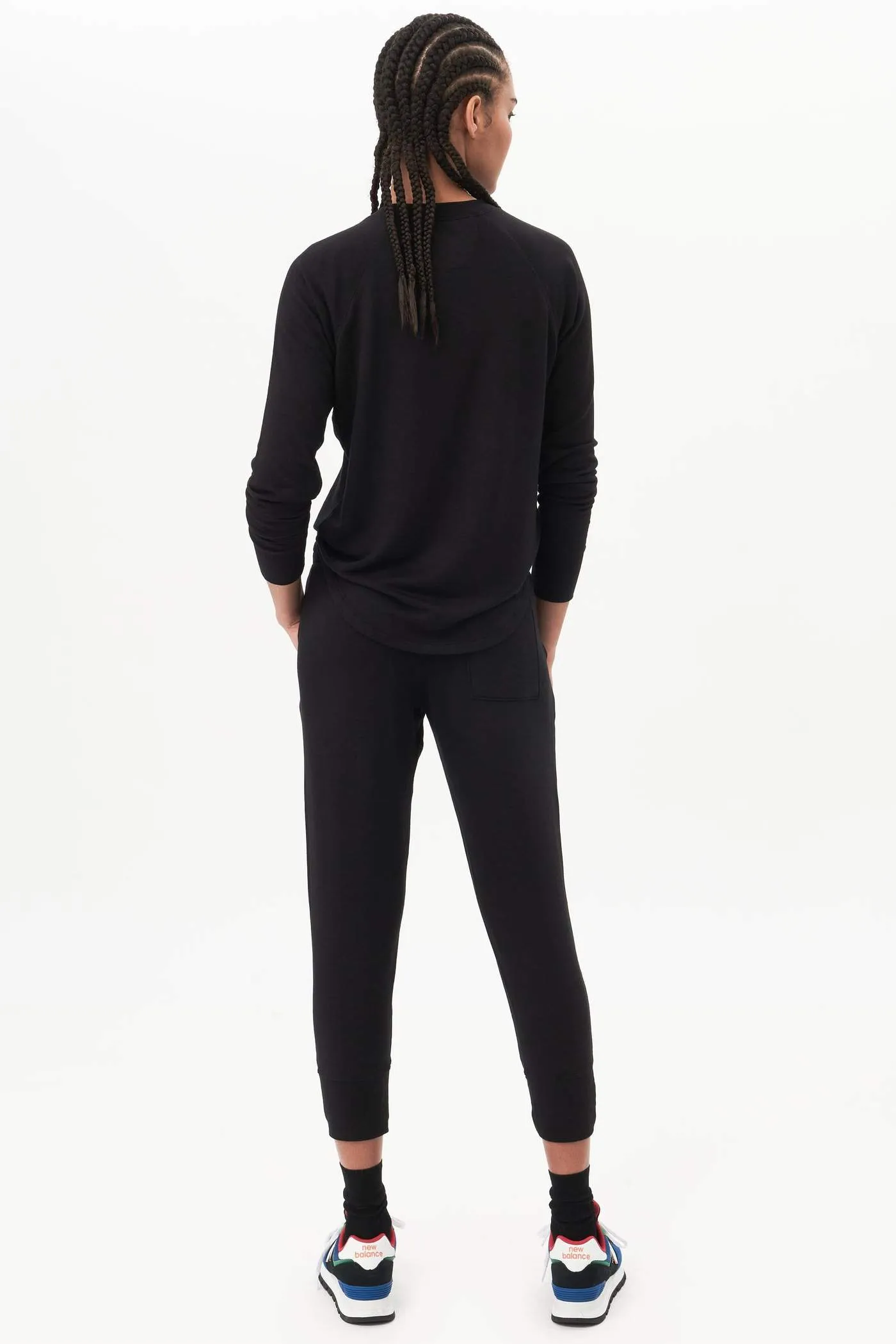 Splits59 Warm Up Long Sleeve Sweater in Black