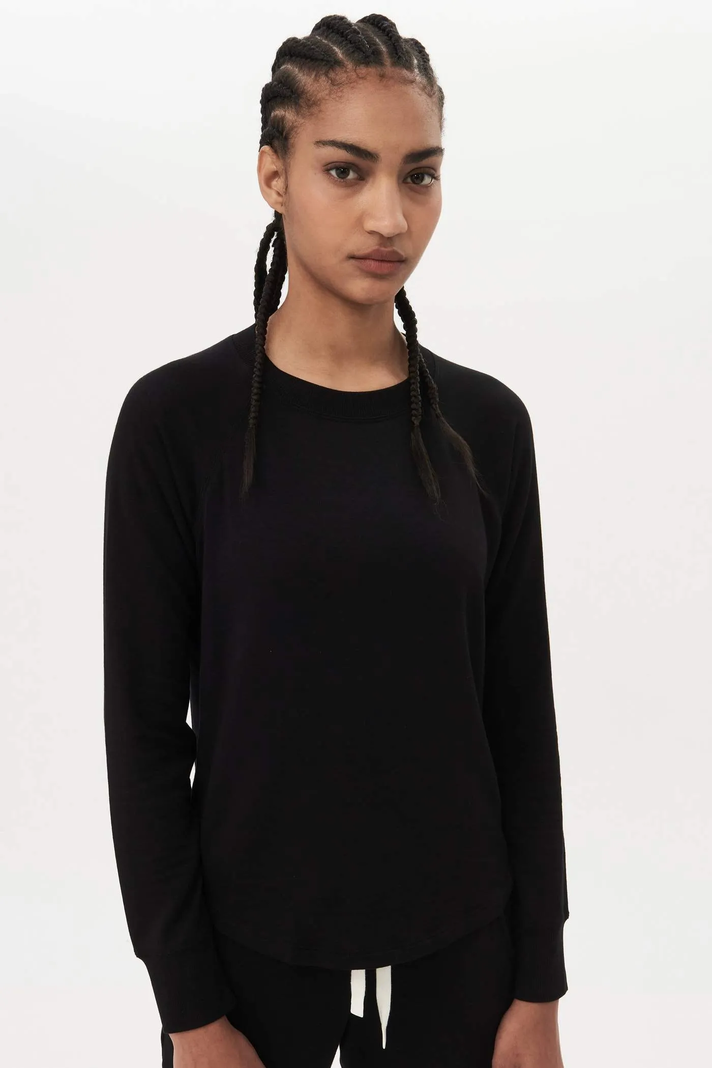 Splits59 Warm Up Long Sleeve Sweater in Black