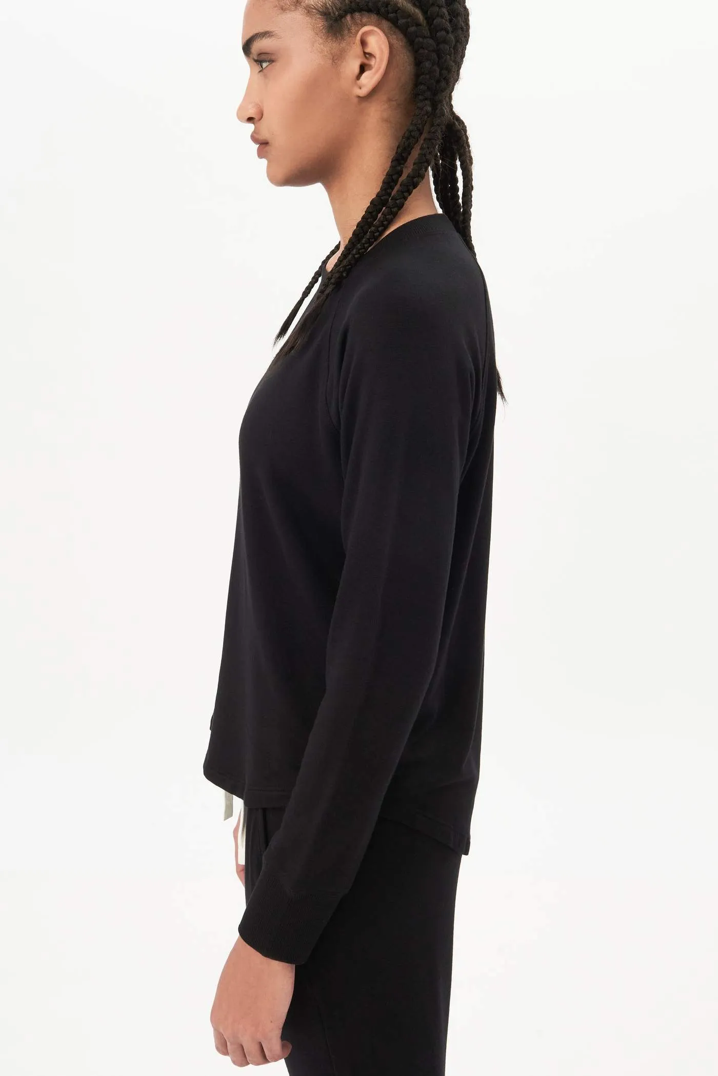 Splits59 Warm Up Long Sleeve Sweater in Black