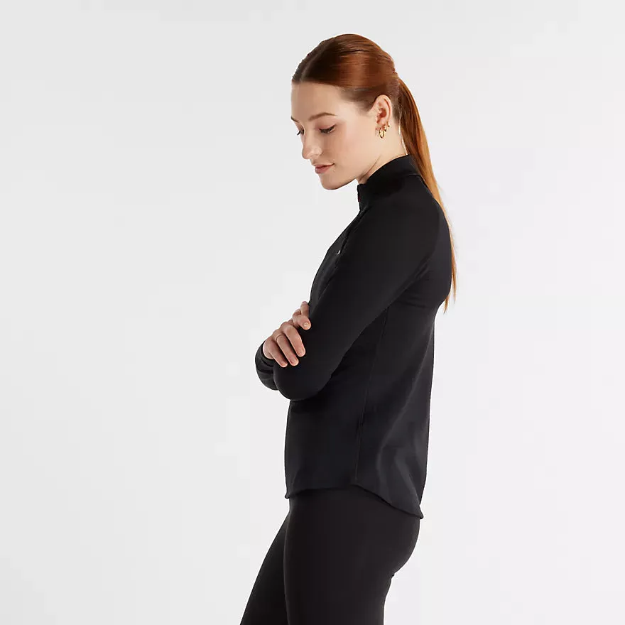 Womens Athletics Heat Grid 1/2 Zip - Black